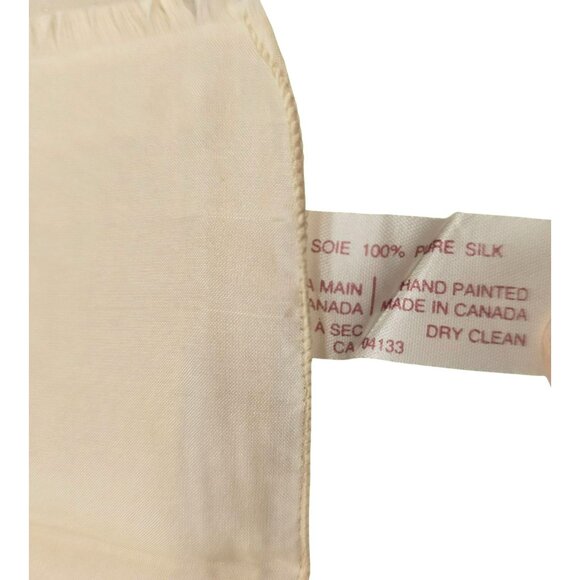 Vintage Hand-Painted Pure Silk Neck Scarf Abstract Fish Design Signed JJ3787 - Picture 4 of 8